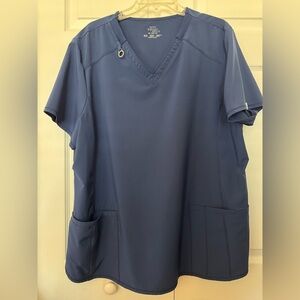 Women's Cherokee Infinity Navy V-Neck Scrub Top